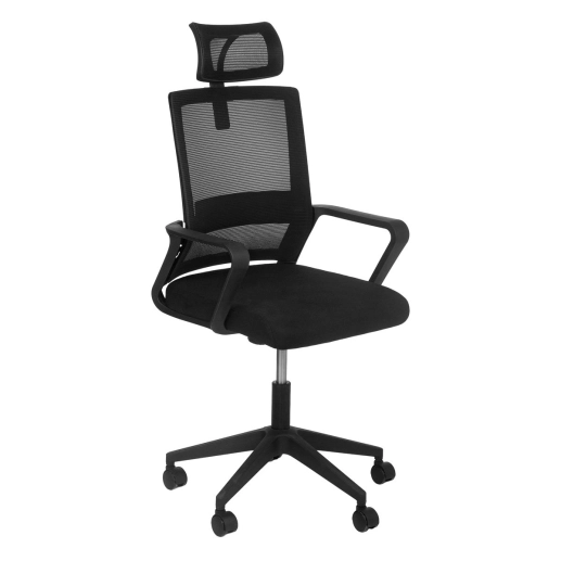 Produto Kit 6 Cadeiras Confort estofada para escritório com rodizios - Preto