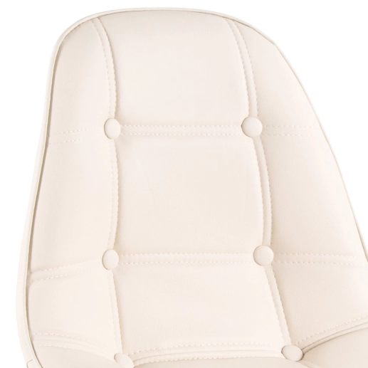 Produto Kit 6 Cadeiras de jantar Charles Eames Eiffel Botonê Estofada - Creme