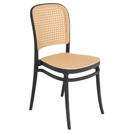 Produto Kit 6 Cadeiras de jantar Amis Lola com design moderno e assento confortável - Preto