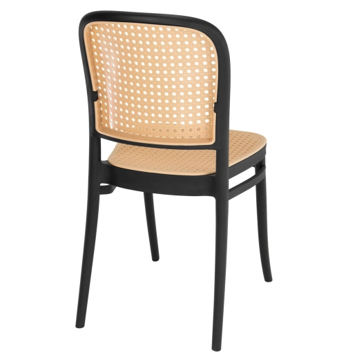 Produto Kit 6 Cadeiras de jantar Amis Lola com design moderno e assento confortável - Preto