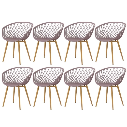 Produto Kit 8 Cadeiras de jantar Clarice Nest com design moderno e anatômico - Fendi