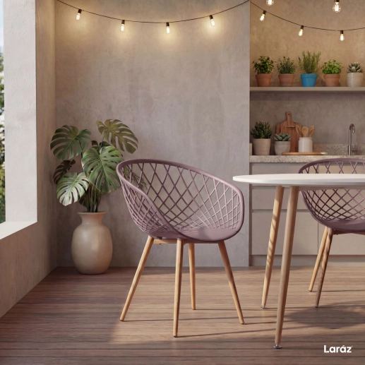 Produto Kit 8 Cadeiras de jantar Clarice Nest com design moderno e anatômico - Fendi