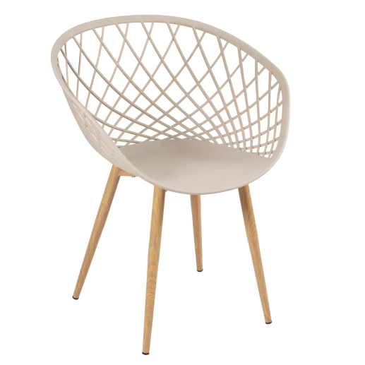 Produto Kit 8 Cadeiras de jantar Clarice Nest com design moderno e anatômico - Nude