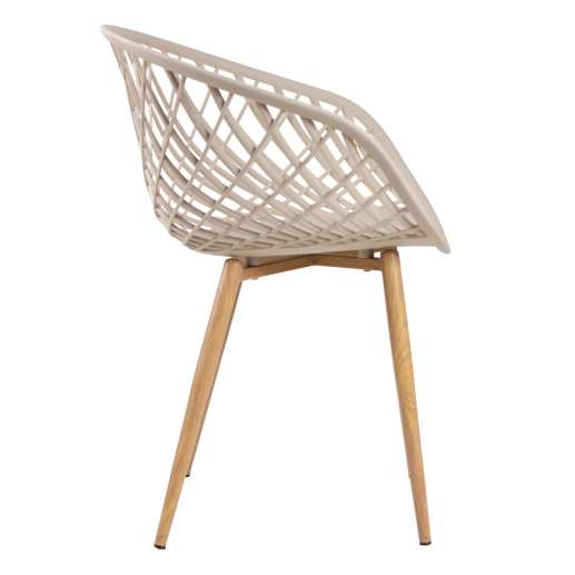 Produto Kit 8 Cadeiras de jantar Clarice Nest com design moderno e anatômico - Nude