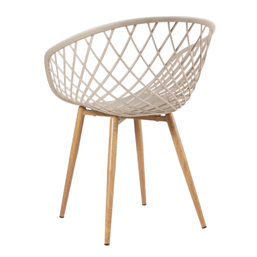 Produto Kit 8 Cadeiras de jantar Clarice Nest com design moderno e anatômico - Nude