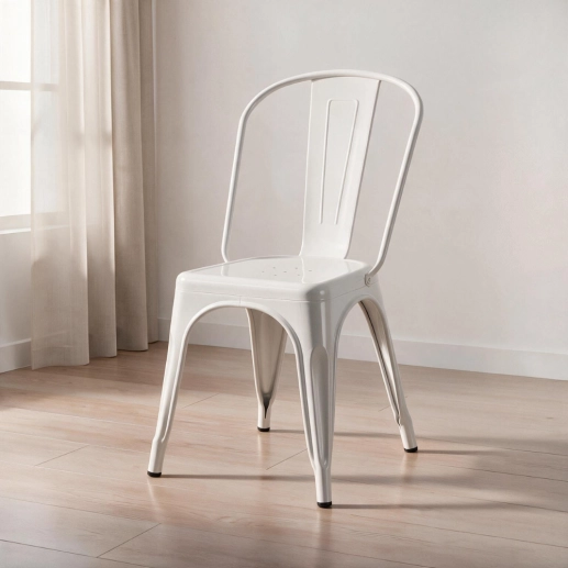 Produto Kit 8 Cadeiras de jantar Iron Tolix com design industrial – Branco