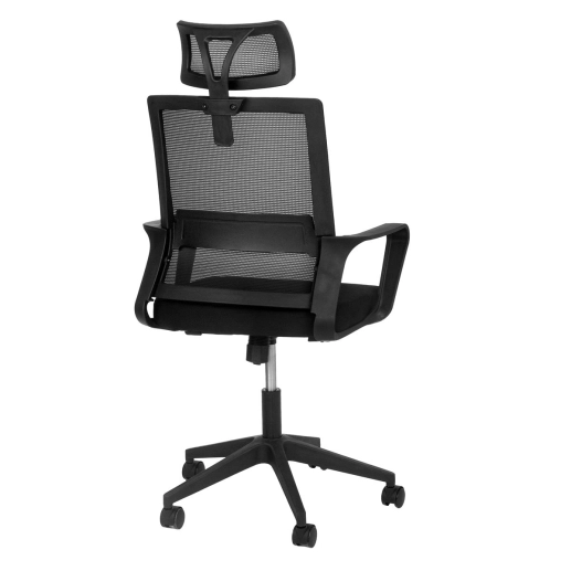 Produto Kit 8 Cadeiras Confort estofada para escritório com rodizios - Preto