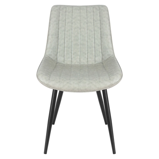 Produto Kit 8 Cadeiras estofada Chicago com design industrial – Cinza Claro