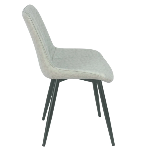 Produto Kit 8 Cadeiras estofada Chicago com design industrial – Cinza Claro