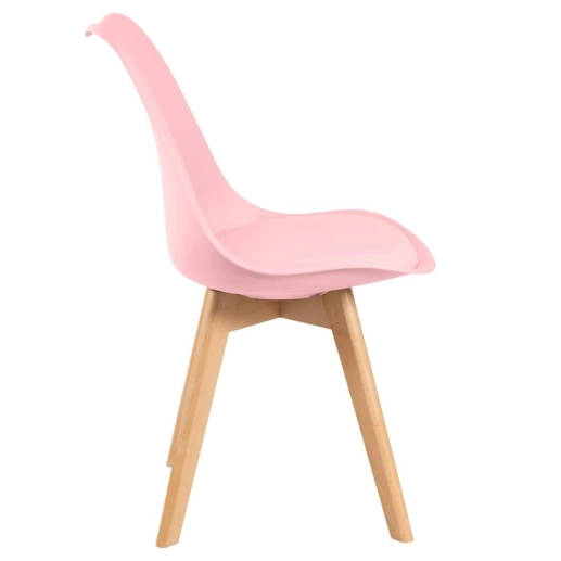 Kit com 2 Cadeiras de jantar Leda com assento estofado e design moderno - Amarelo Produto Kit com 2 Cadeiras de jantar Leda com assento estofado e design moderno - Amarelo
