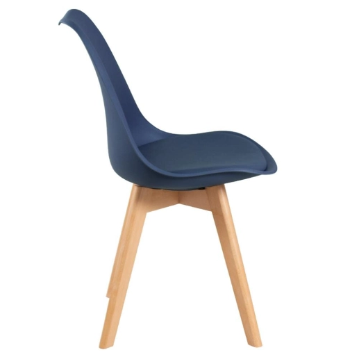 Kit com 2 Cadeiras de jantar Leda com assento estofado e design moderno - Amarelo Produto Kit com 2 Cadeiras de jantar Leda com assento estofado e design moderno - Amarelo