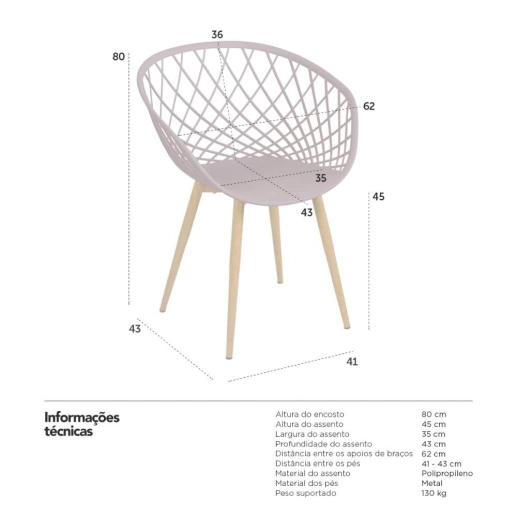 Kit com 4 Cadeiras Clarice Nest com Design Moderno para Cozinha e Sala de Jantar - Cinza névoa Produto Kit com 4 Cadeiras Clarice Nest com Design Moderno para Cozinha e Sala de Jantar - Cinza névoa