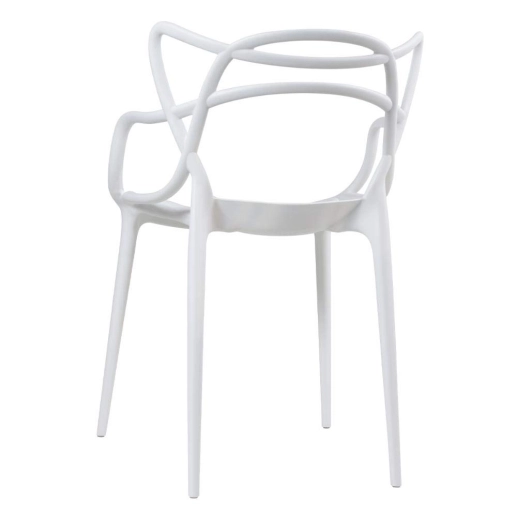 Produto Kit com 4 Cadeiras Master Allegra Design Moderno em Polipropileno para Cozinha e Sala de Jantar - Branco
