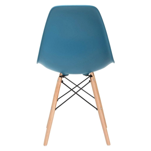 Kit com 6 Cadeiras Charles Eames Eiffel DSW em Polipropileno com Base Madeira - Turquesa Produto Kit com 6 Cadeiras Charles Eames Eiffel DSW em Polipropileno com Base Madeira - Turquesa