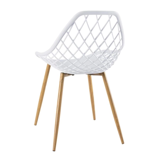 Kit com 6 Cadeiras de jantar Clarice Cloe com design contemporâneo - Branco Produto Kit com 6 Cadeiras de jantar Clarice Cloe com design contemporâneo - Branco
