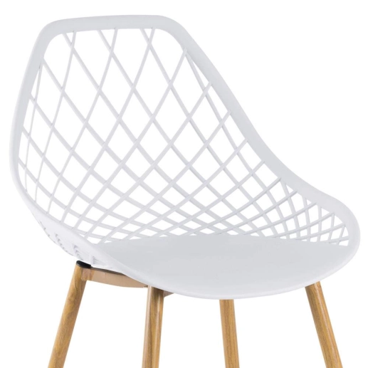 Kit com 8 Cadeiras de jantar Clarice Cloe com design contemporâneo - Branco Produto Kit com 8 Cadeiras de jantar Clarice Cloe com design contemporâneo - Branco