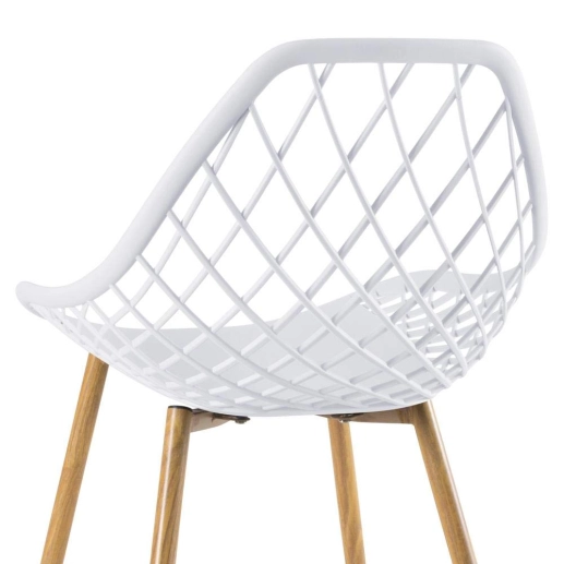 Kit com 8 Cadeiras de jantar Clarice Cloe com design contemporâneo - Branco Produto Kit com 8 Cadeiras de jantar Clarice Cloe com design contemporâneo - Branco