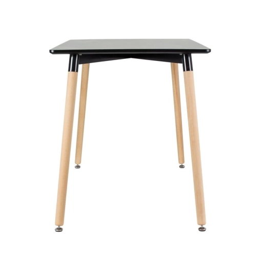 Produto Kit - Mesa retangular Eames 60 x 120 cm + 4 cadeiras Dsw Mesa preto com cadeiras preto
