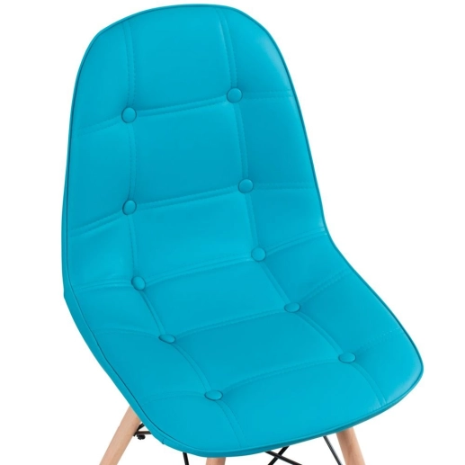 Produto Cadeira de jantar Charles Eames Eiffel Botonê Estofada - Tiffany