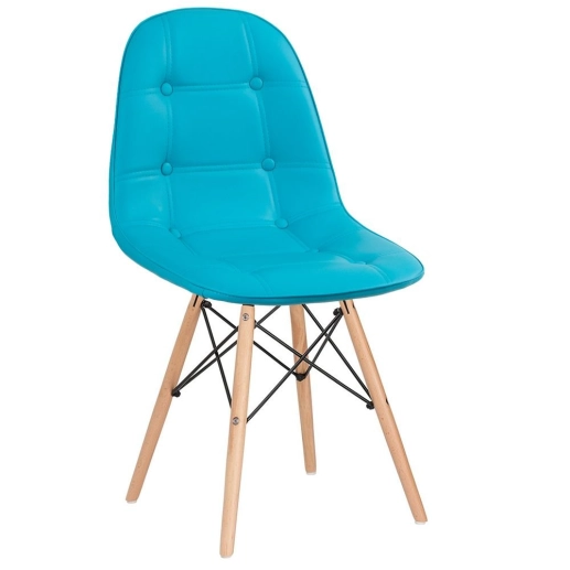 Produto Cadeira de jantar Charles Eames Eiffel Botonê Estofada - Tiffany