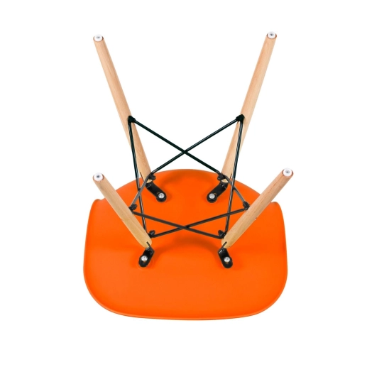 Produto Cadeira de jantar Charles Eames Eiffel DSW em Polipropileno - Laranja