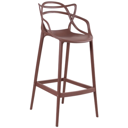 Produto Kit 2 Banquetas alta para bancada Master Allegra em Polipropileno 78 cm - Marrom