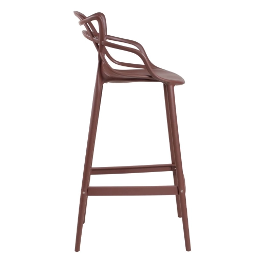 Produto Kit 2 Banquetas alta para bancada Master Allegra em Polipropileno 78 cm - Marrom