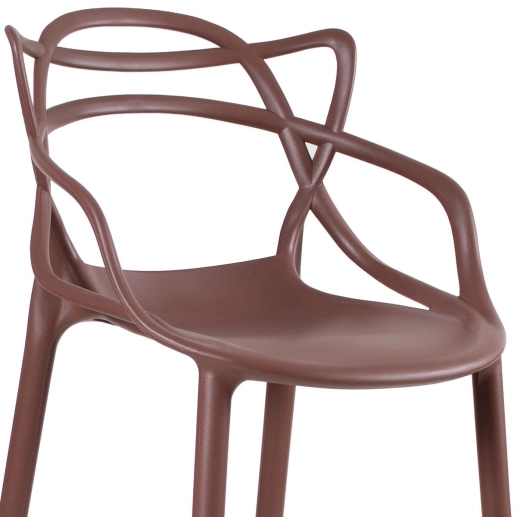 Produto Kit 2 Banquetas alta para bancada Master Allegra em Polipropileno 78 cm - Marrom