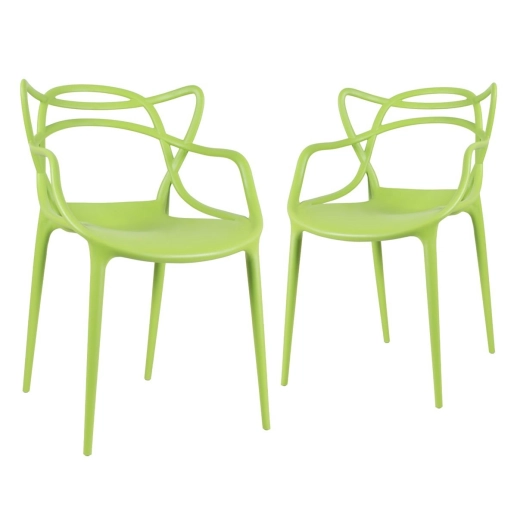 Kit 2 Cadeiras de jantar Master Allegra Design Moderno em Polipropileno - Verde claro Produto Kit 2 Cadeiras de jantar Master Allegra Design Moderno em Polipropileno - Verde claro