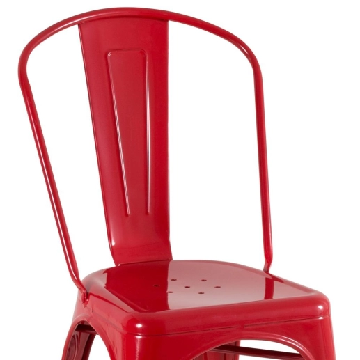 Kit 4 Cadeiras de jantar Iron Tolix com design industrial - Vermelho Produto Kit 4 Cadeiras de jantar Iron Tolix com design industrial - Vermelho