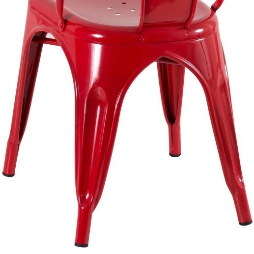 Kit 4 Cadeiras de jantar Iron Tolix com design industrial - Vermelho Produto Kit 4 Cadeiras de jantar Iron Tolix com design industrial - Vermelho