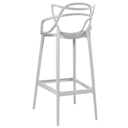 Produto Banqueta alta para bancada Master Allegra em Polipropileno 78 cm - Cinza claro
