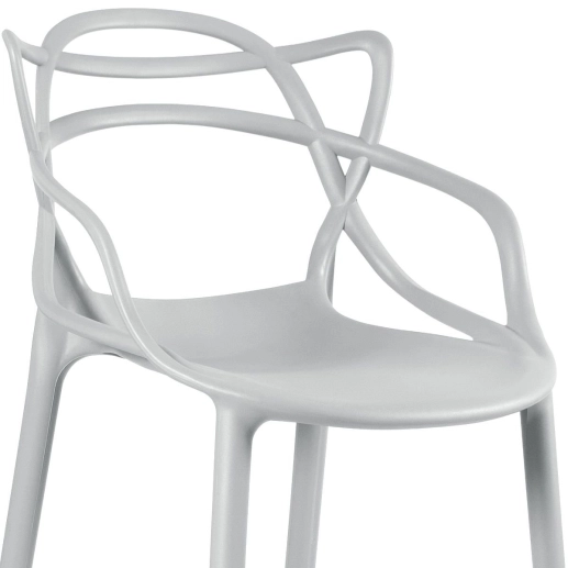 Produto Banqueta alta para bancada Master Allegra em Polipropileno 78 cm - Cinza claro