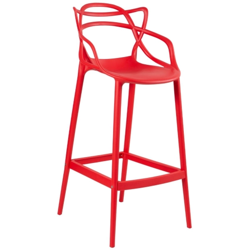 Produto Banqueta alta para bancada Master Allegra em Polipropileno 78 cm - Vermelho