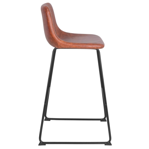 Produto Banqueta alta estofada industrial Vintage Brusque - Caramelo