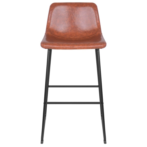 Produto Banqueta alta estofada industrial Vintage Brusque - Caramelo