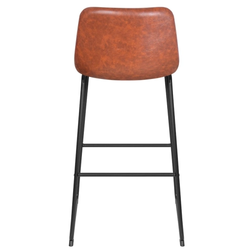 Produto Banqueta alta estofada industrial Vintage Brusque - Caramelo