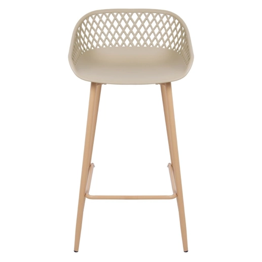 Produto Banqueta alta para bancada Clarice Cloe com base de metal - Nude