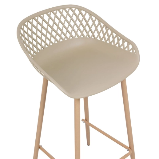 Produto Banqueta alta para bancada Clarice Cloe com base de metal - Nude