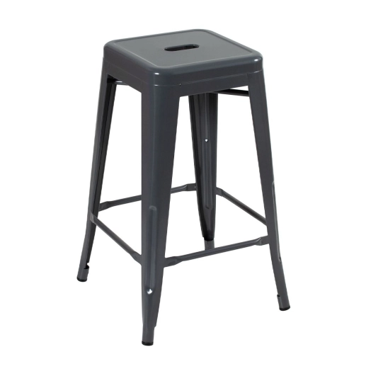 Banqueta média para bancada Iron Tolix 66 cm – Cinza escuro Produto Banqueta média para bancada Iron Tolix 66 cm – Cinza escuro
