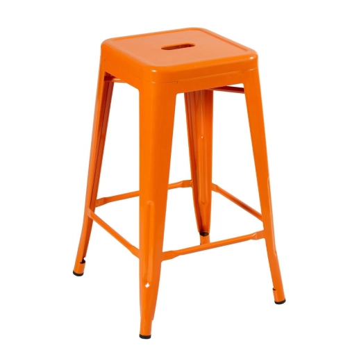 Produto Banqueta média para bancada Iron Tolix 66 cm – Laranja