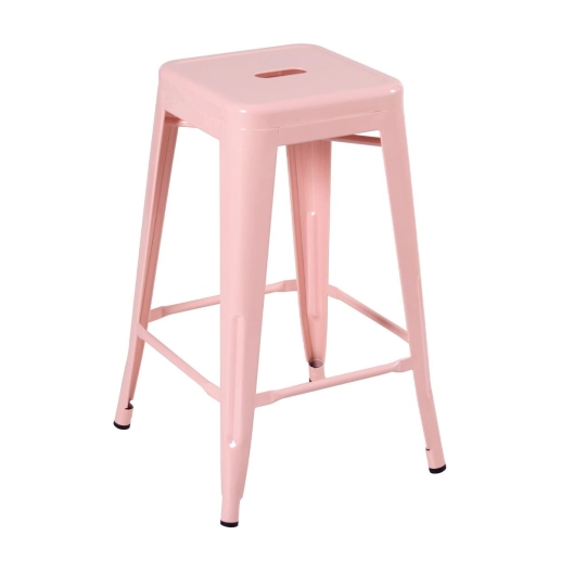 Banqueta média para bancada Iron Tolix 66 cm – Rosa antigo Produto Banqueta média para bancada Iron Tolix 66 cm – Rosa antigo
