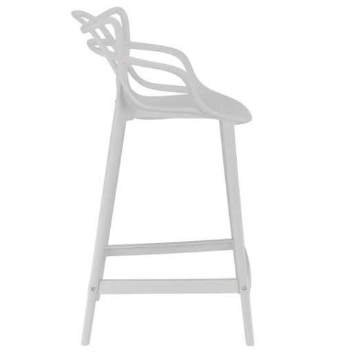 Banqueta média para bancada Master Allegra em Polipropileno 66 cm - Cinza Claro Produto Banqueta média para bancada Master Allegra em Polipropileno 66 cm - Cinza Claro