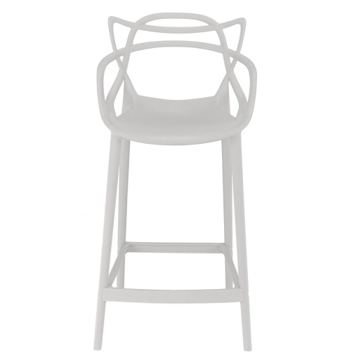 Banqueta média para bancada Master Allegra em Polipropileno 66 cm - Cinza Claro Produto Banqueta média para bancada Master Allegra em Polipropileno 66 cm - Cinza Claro