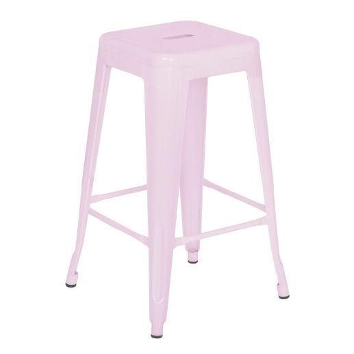 Produto Banqueta média para bancada Iron Tolix 66 cm – Rosa claro