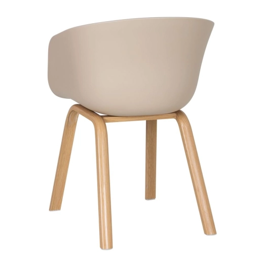 Produto Cadeira de jantar Cassia com design moderno e assento confortável - Nude