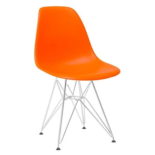 Produto Cadeira de jantar Charles Eames Eiffel DKR em Polipropileno - Laranja
