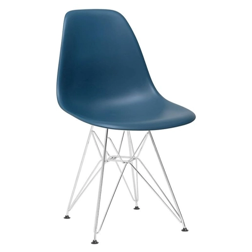 Produto Cadeira de jantar Charles Eames Eiffel DKR em Polipropileno - Azul petróleo
