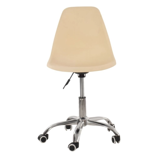 Produto Cadeira com rodízios Eames Office escritório - Creme