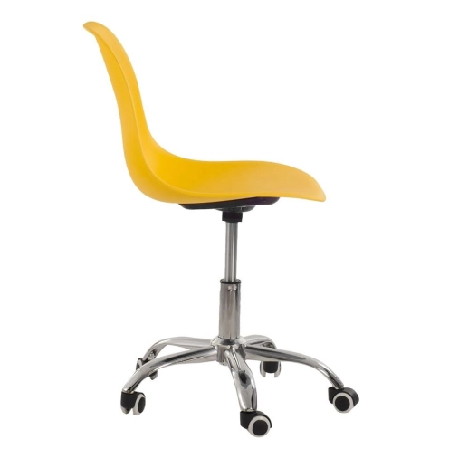 Produto Cadeira com rodízios Eames Office escritório - Amarelo